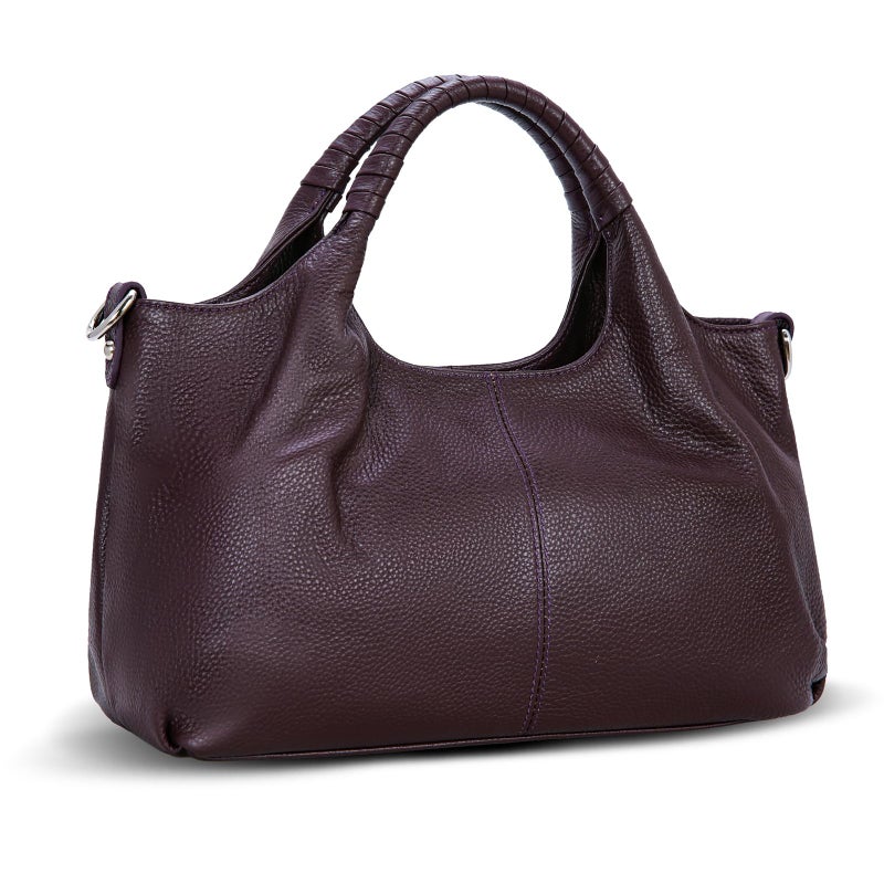 Iswee Leather Purse for Women - Shoulder Bag, Cross Body Satchel, Tote & Top Handle Bags (Violet) - Image 1